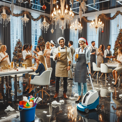 Glänzende Büros für festliche Feiern: So gelingt die Büroreinigung während der Weihnachtsfeier