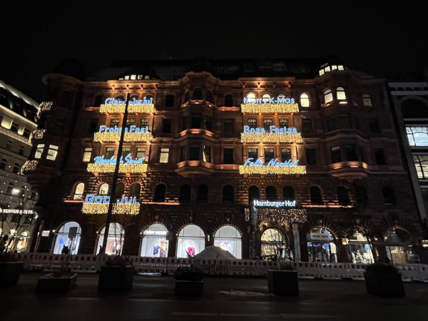 Weihnachtliche Beleuchtung in Hamburg