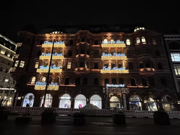 Weihnachtliche Beleuchtung in Hamburg