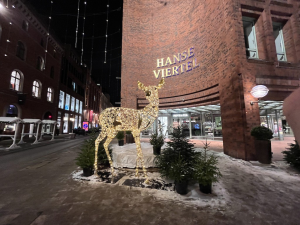 Weihnachtliche Beleuchtung in Hamburg