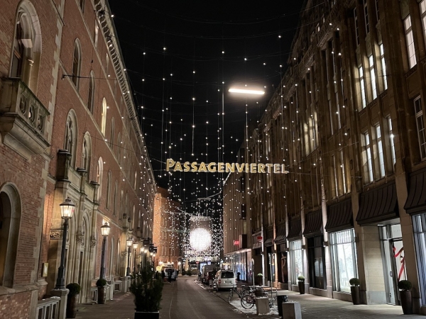 Weihnachtliche Beleuchtung in Hamburg