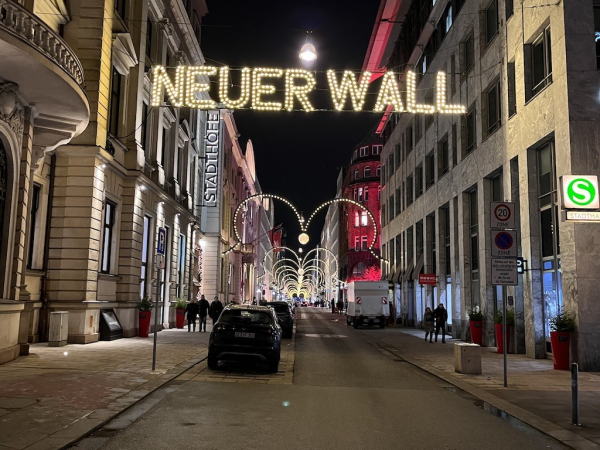 Weihnachtliche Beleuchtung in Hamburg