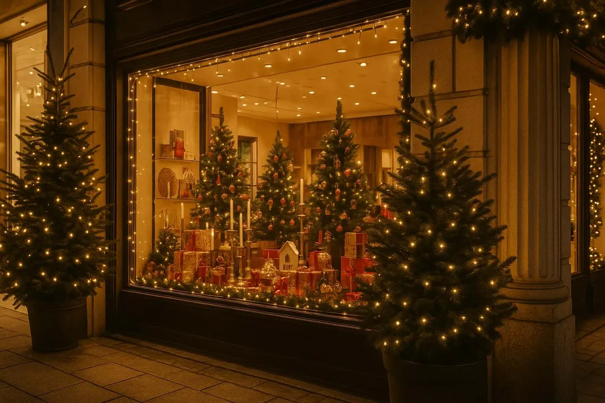 Schaufenster, Tannenbäume & Deko-Highlights in der Innenstadt