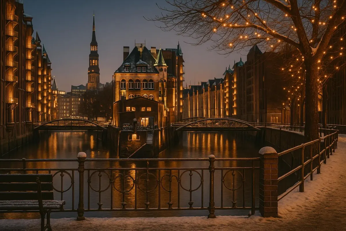 Winterliche Aussichtspunkte und Fotospots in Hamburg