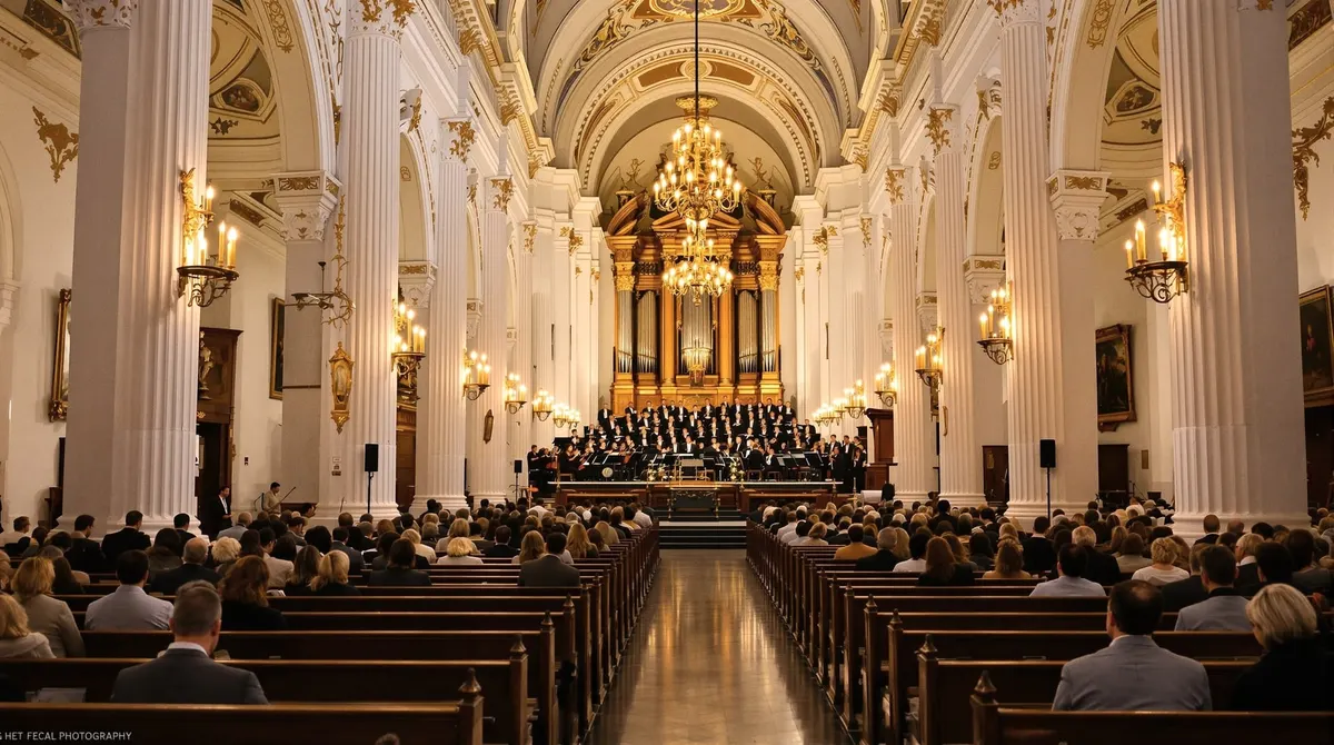 Adventskonzert im Michel, vom hinteren Kirchenschiff aus gesehen
