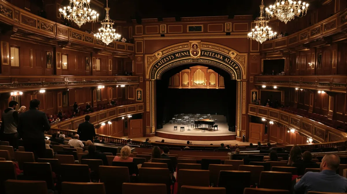 Publikum von hinten im Konzertsaal der Laeiszhalle kurz vor einem Silvesterkonzert