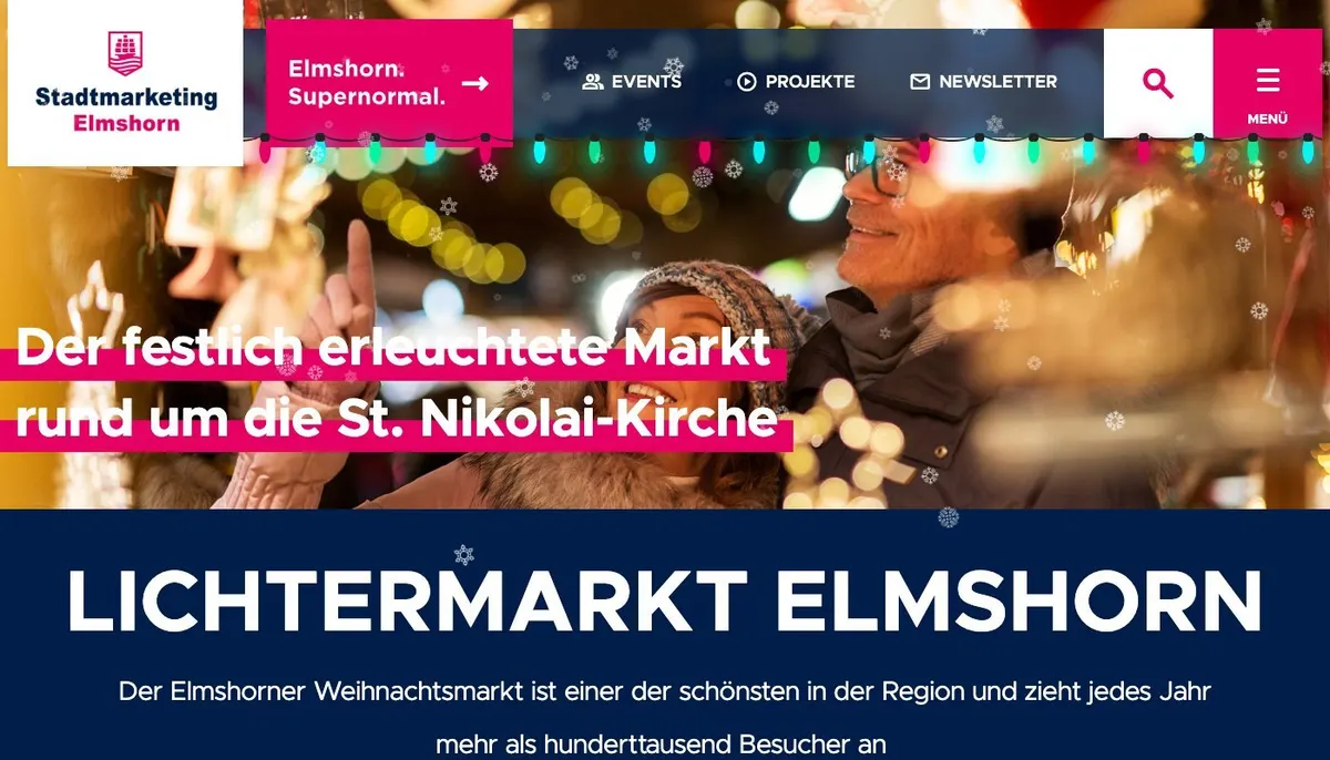 Website: Lichtermarkt Elmshorn 2026: Engel, Lichter, Karussell