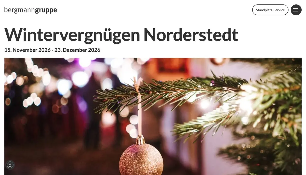 Website: Norderstedter Weihnachtsmarkt 2026: Wintervergnügen