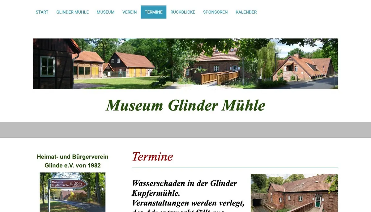 Website: Advent an der Mühle in Glinde: 2026 ohne Markt