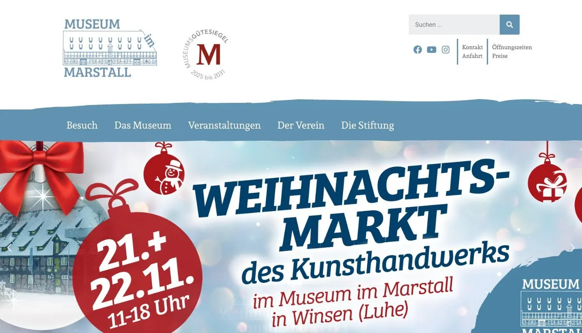 Website: Weihnachtszauber im Winsener Schloss 2026