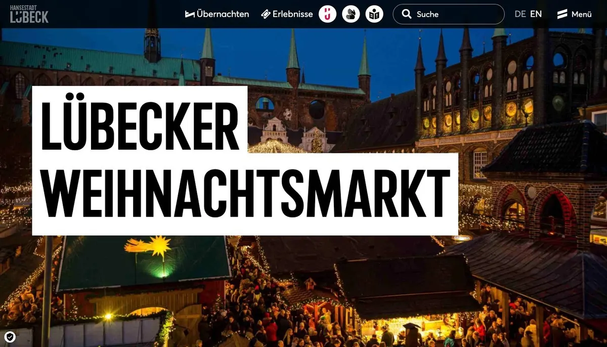 Website: Lübecker Weihnachtsmarkt am Rathaus 2026