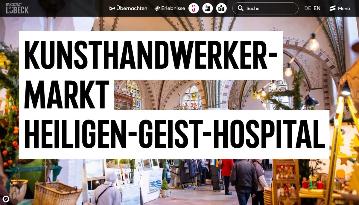Website: Kunsthandwerkermarkt im Heiligen-Geist-Hospital Lübeck