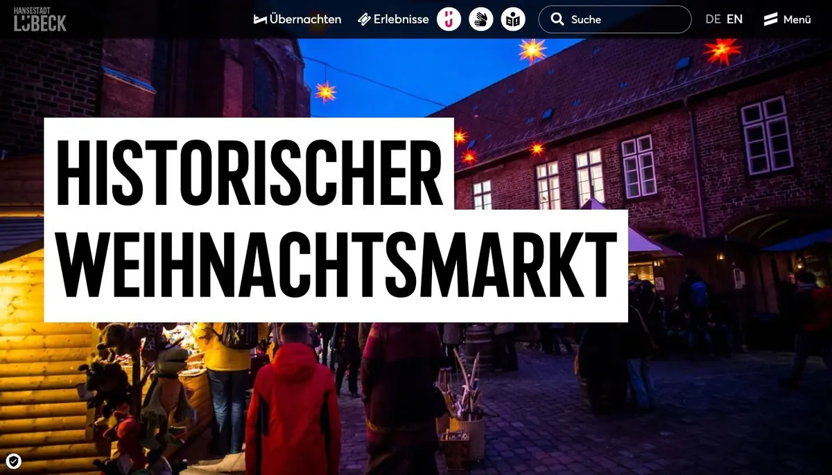 Website: Historischer Weihnachtsmarkt Lübeck 2026 an St. Marien