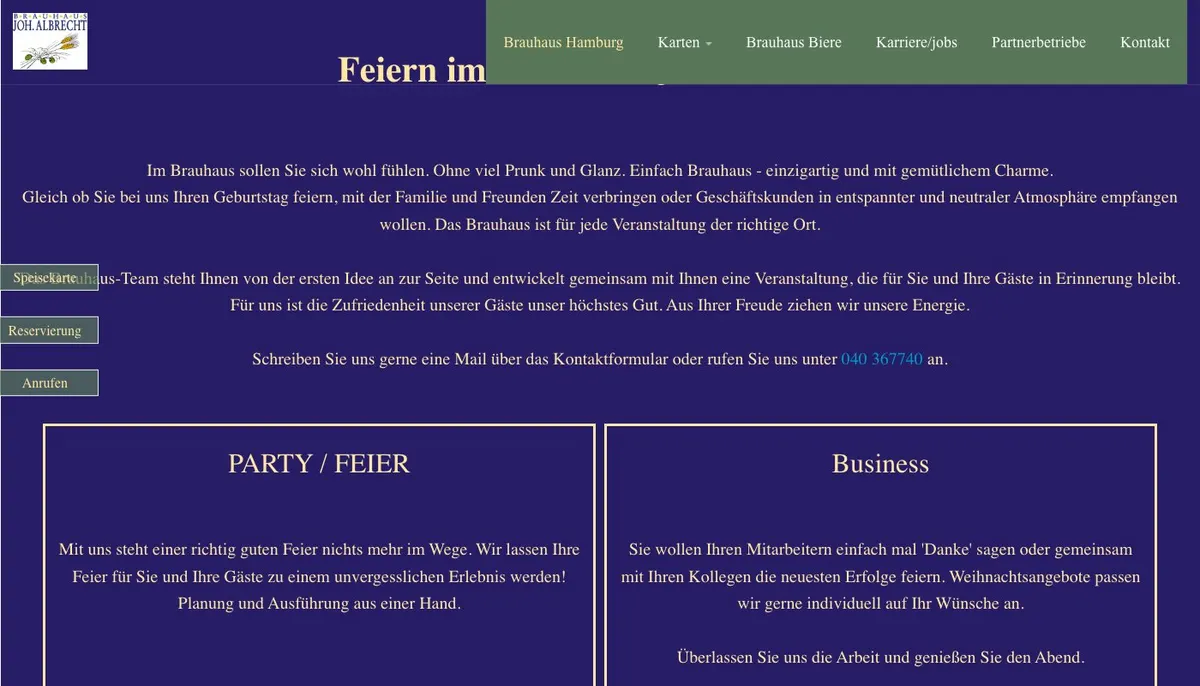 Website der Location