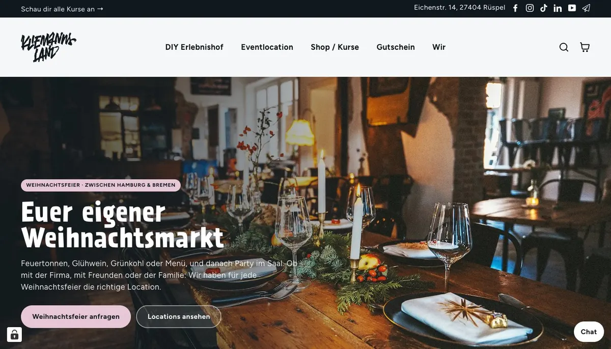 Website der Location