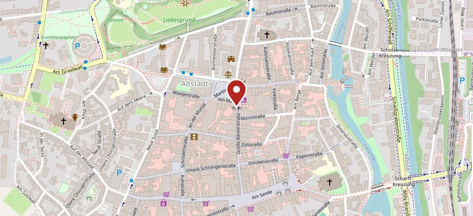 Karte: Lage von Weihnachtsmarkt am Rathaus Lüneburg 2026