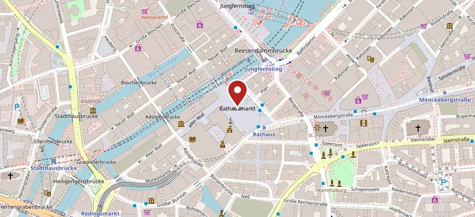 Karte: Lage von Historischer Weihnachtsmarkt Rathausmarkt 2026