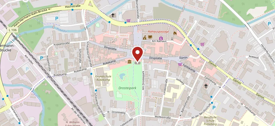 Karte: Lage von Drosteimarkt 2026 in Pinneberg: Kunsthandwerk im Barock