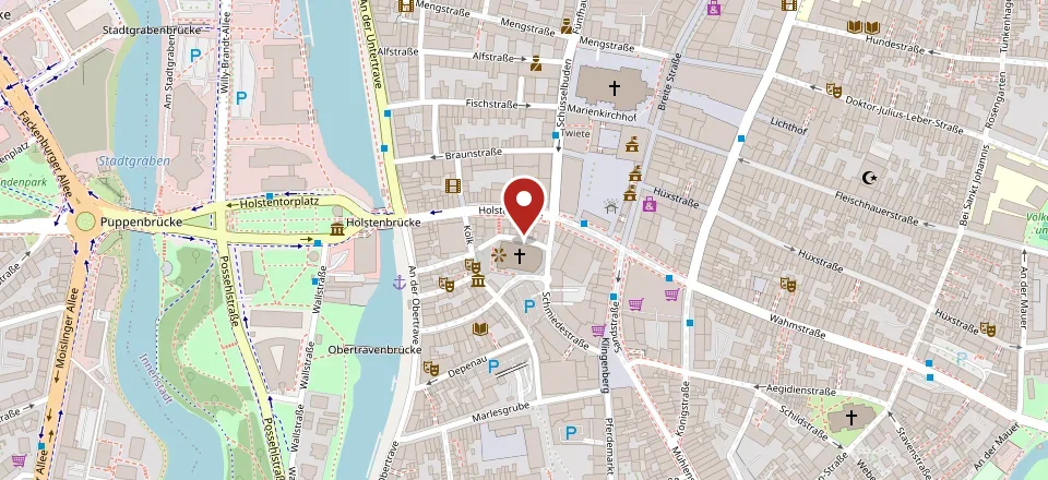 Karte: Lage von Kunsthandwerkermarkt in St. Petri Lübeck 2026